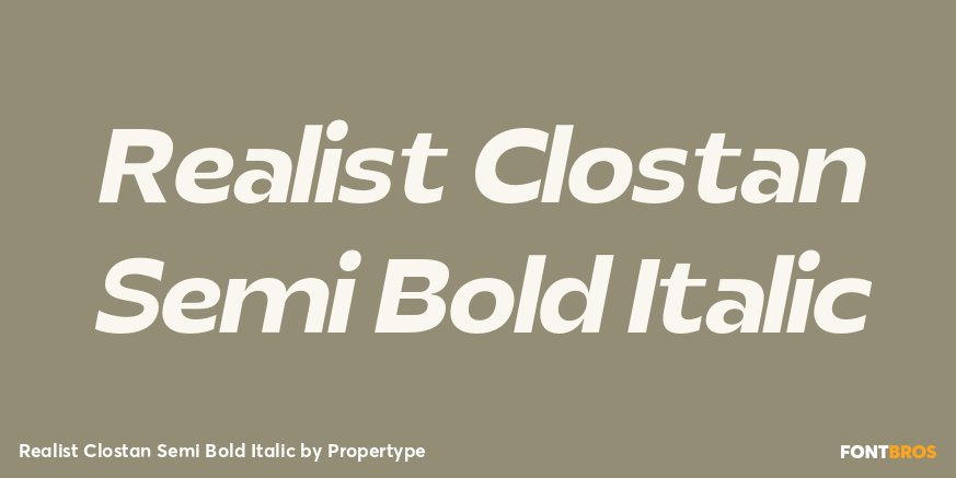 Realist Clostan Semi Bold Italic Poster