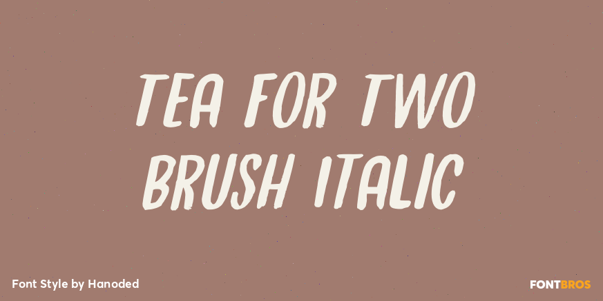 Tea For Two Brush Italic Poster