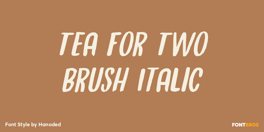 Tea For Two Brush Italic Poster