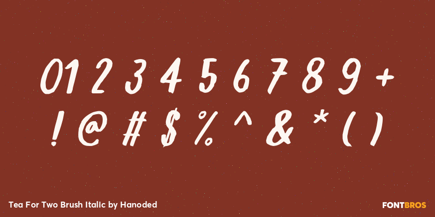 Tea For Two Brush Italic Font Poster #4