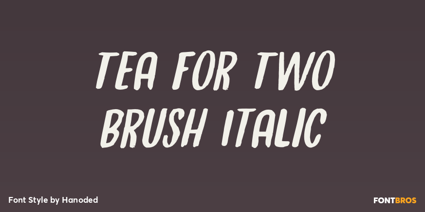 Tea For Two Brush Italic Poster