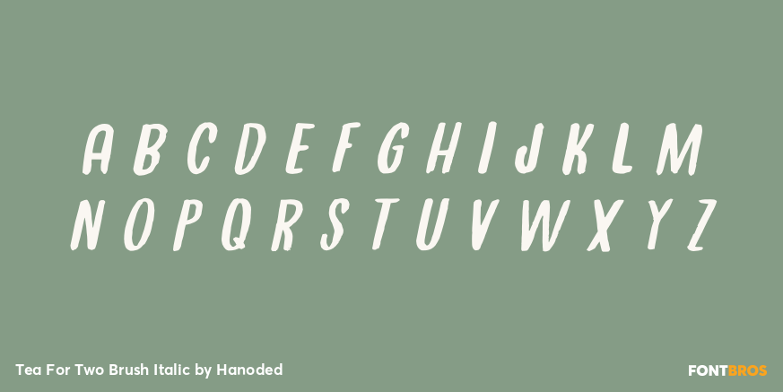 Tea For Two Brush Italic Font Poster #3