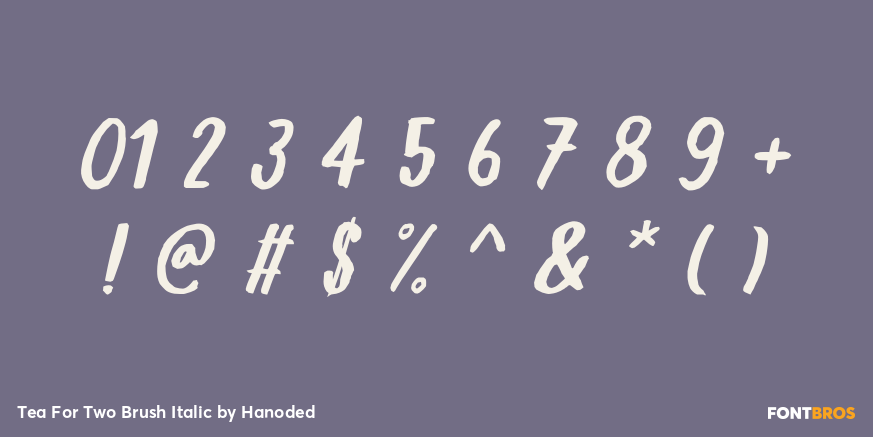 Tea For Two Brush Italic Font Poster #4