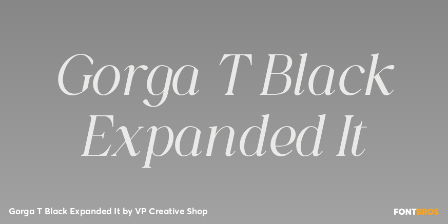 Gorga T Black Expanded It Font Poster #1