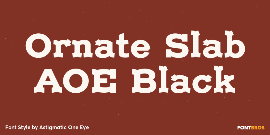 Ornate Slab AOE Black Font Poster #1