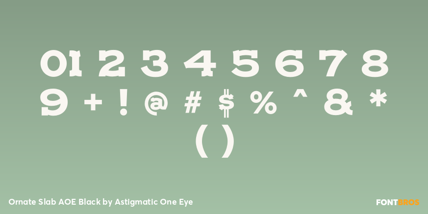 Ornate Slab AOE Black Font Poster #1