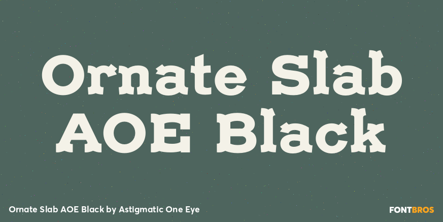 Ornate Slab AOE Black Font Poster #1