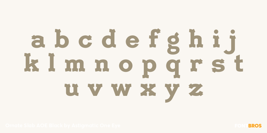 Ornate Slab AOE Black Font Poster #3