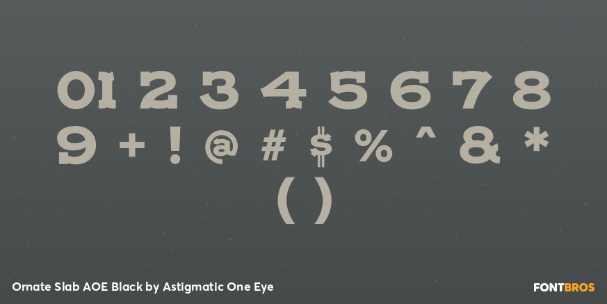 Ornate Slab AOE Black Font Poster #4