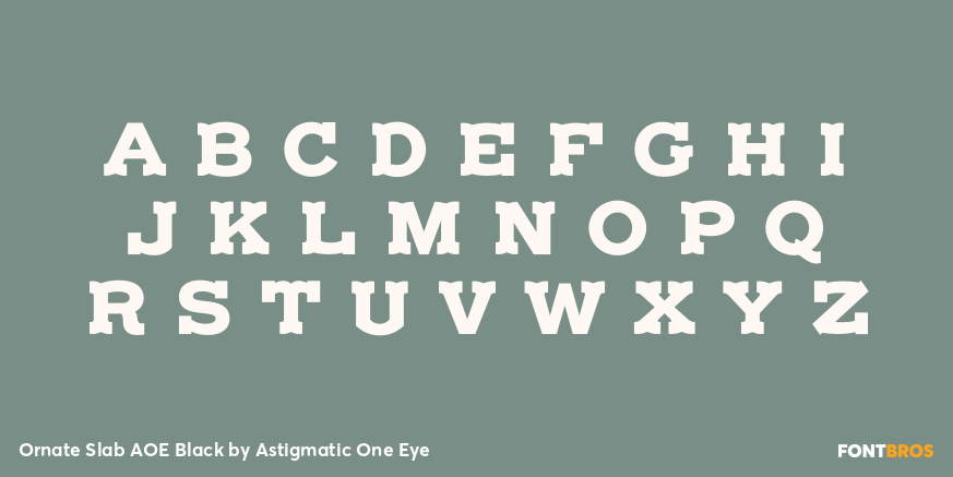 Ornate Slab AOE Black Font Poster #1