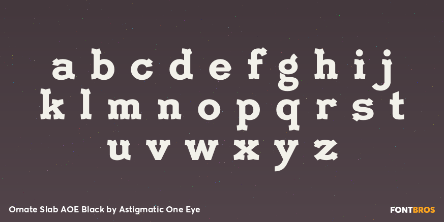 Ornate Slab AOE Black Font Poster #1