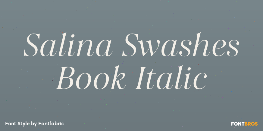 Salina Swashes Book Italic Poster