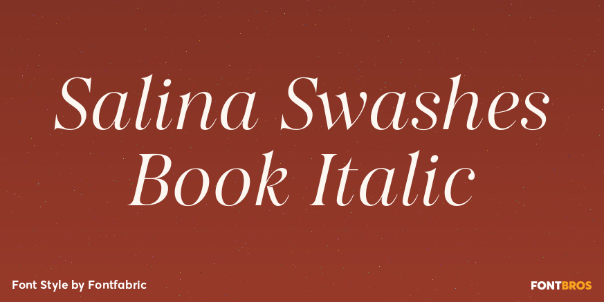 Salina Swashes Book Italic Poster