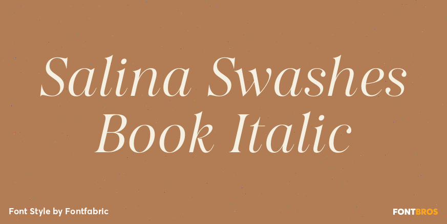 Salina Swashes Book Italic Poster