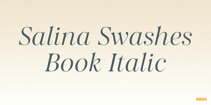 Salina Swashes Book Italic Poster