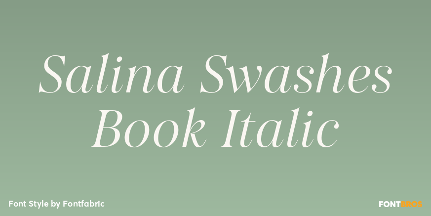 Salina Swashes Book Italic Poster