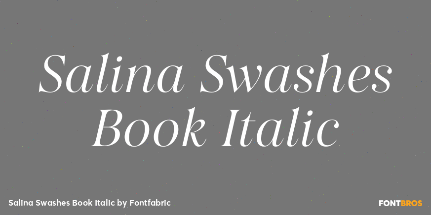 Salina Swashes Book Italic Poster