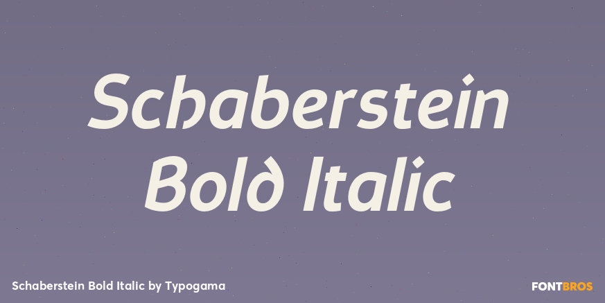Schaberstein Bold Italic Font Poster #1