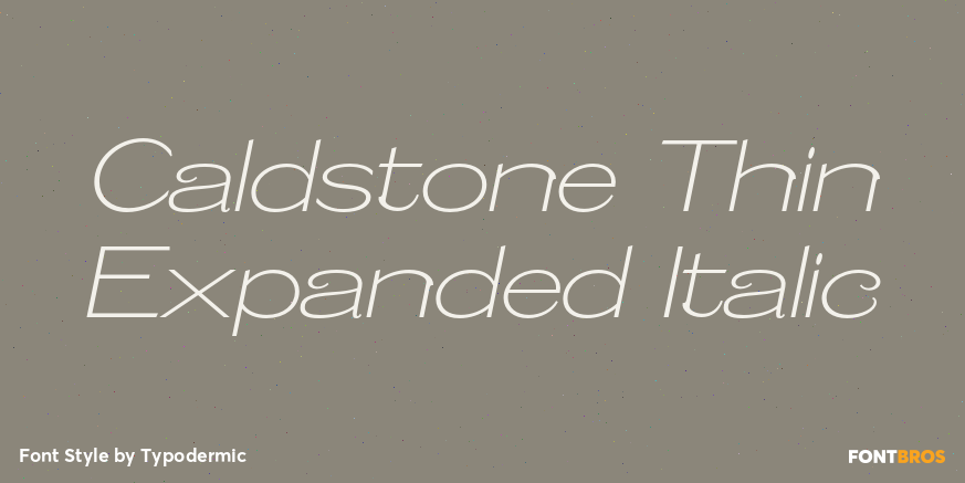 Caldstone Thin Expanded Italic Poster
