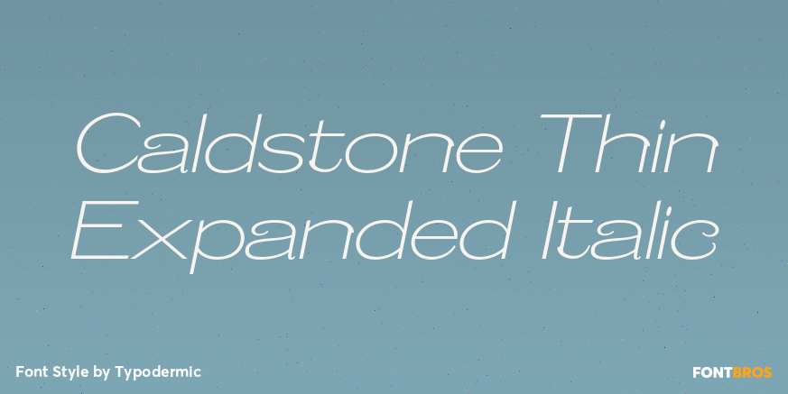 Caldstone Thin Expanded Italic Poster