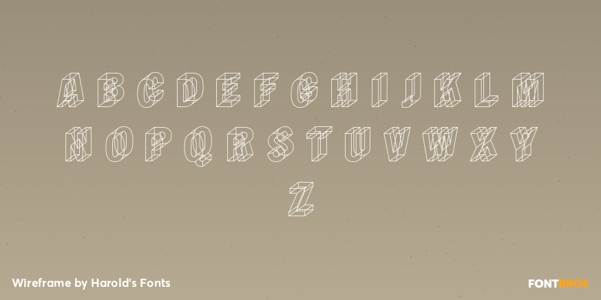Wireframe Font Poster #2