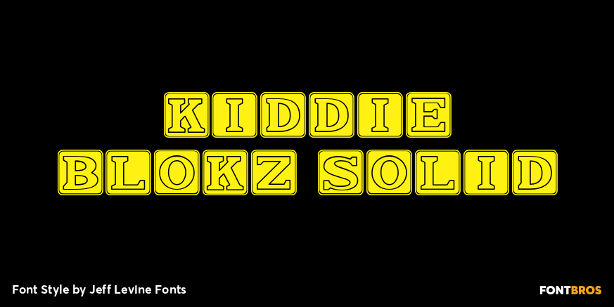Kiddie Blokz Solid Font Poster #1