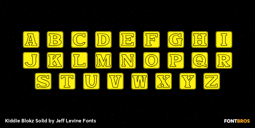 Kiddie Blokz Solid Font Poster #3