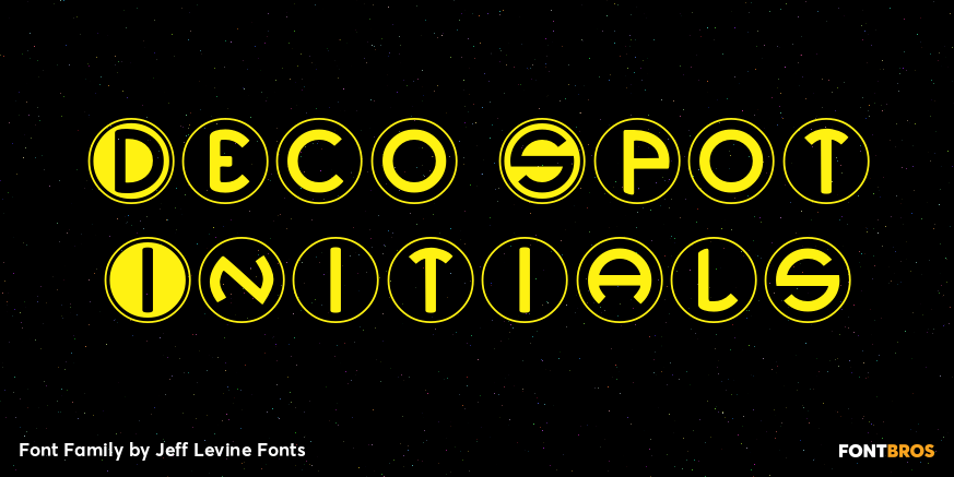 Deco Spot Initials Font Poster