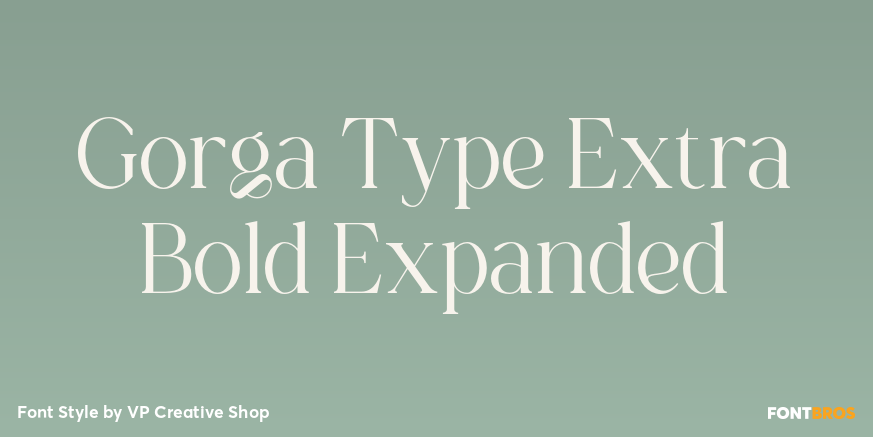 Gorga Type Extra Bold Expanded Font Poster #1