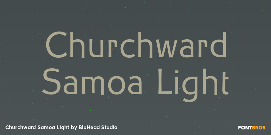 Churchward Samoa Light Font Poster #1