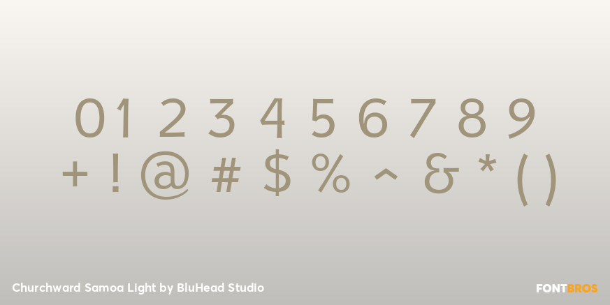 Churchward Samoa Light Font Poster #4