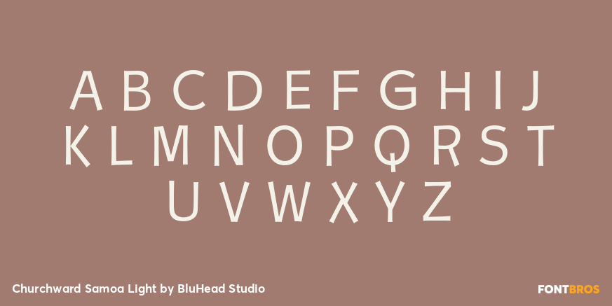 Churchward Samoa Light Font Poster #1