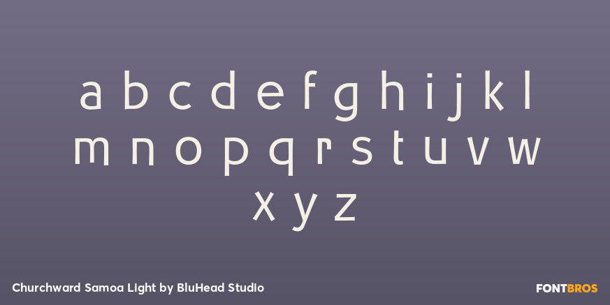 Churchward Samoa Light Font Poster #1