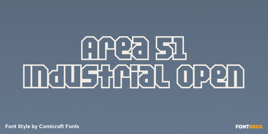 Area 51 Industrial Open Poster