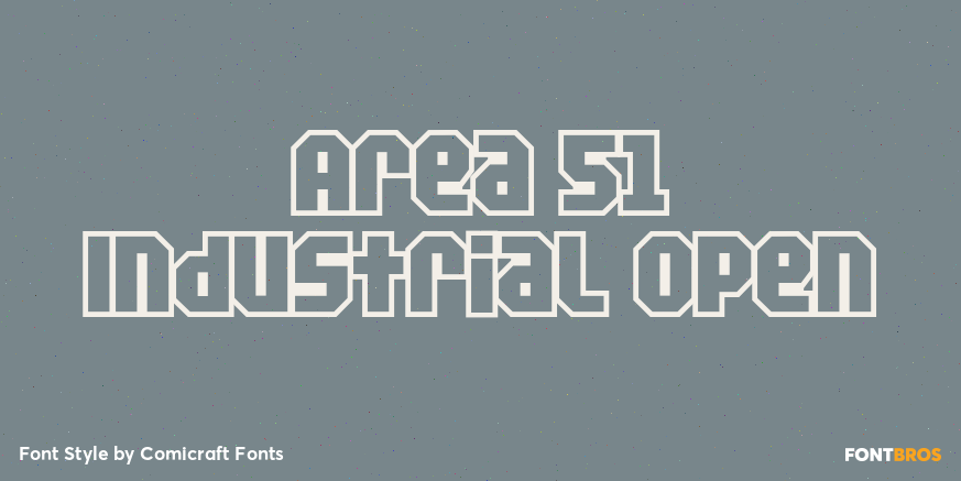 Area 51 Industrial Open Poster