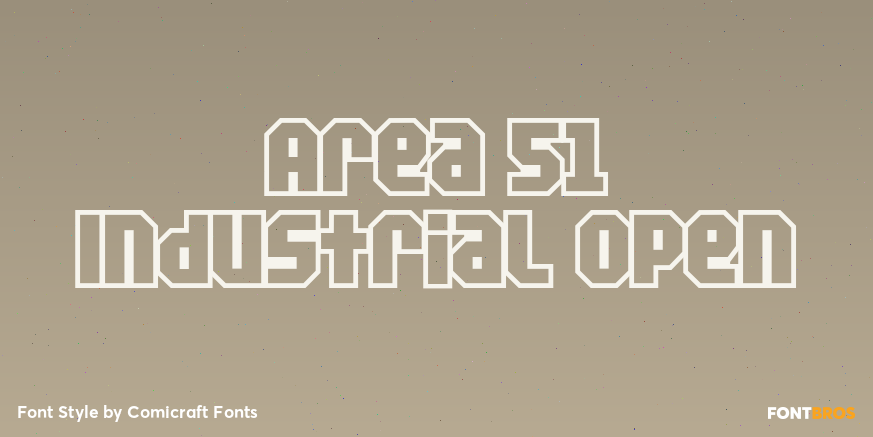 Area 51 Industrial Open Poster