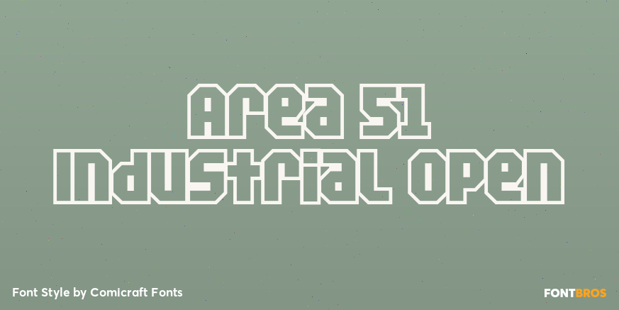Area 51 Industrial Open Poster