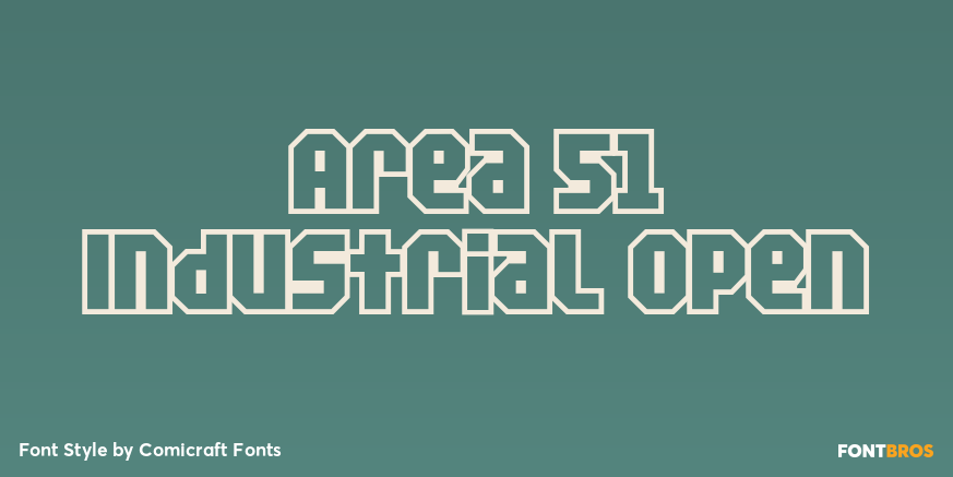 Area 51 Industrial Open Poster