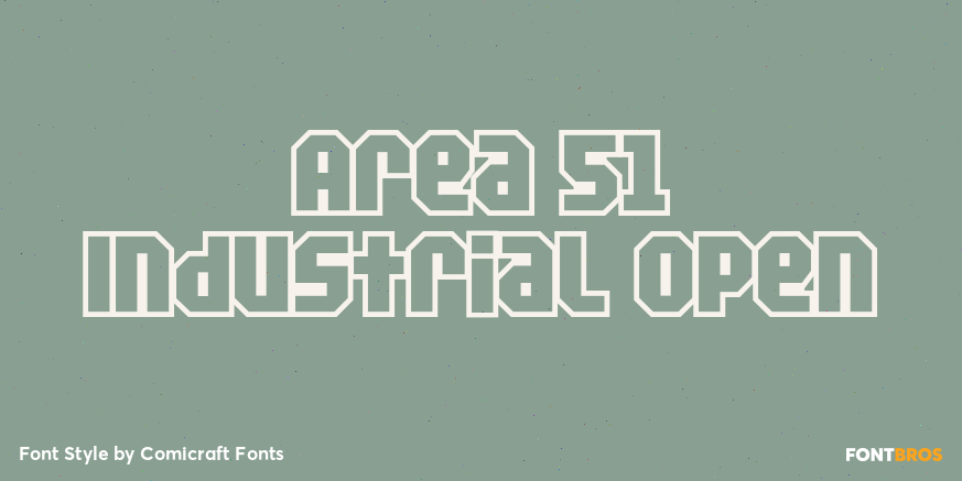 Area 51 Industrial Open Poster