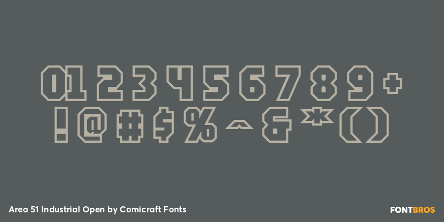 Area 51 Industrial Open Font Poster #1
