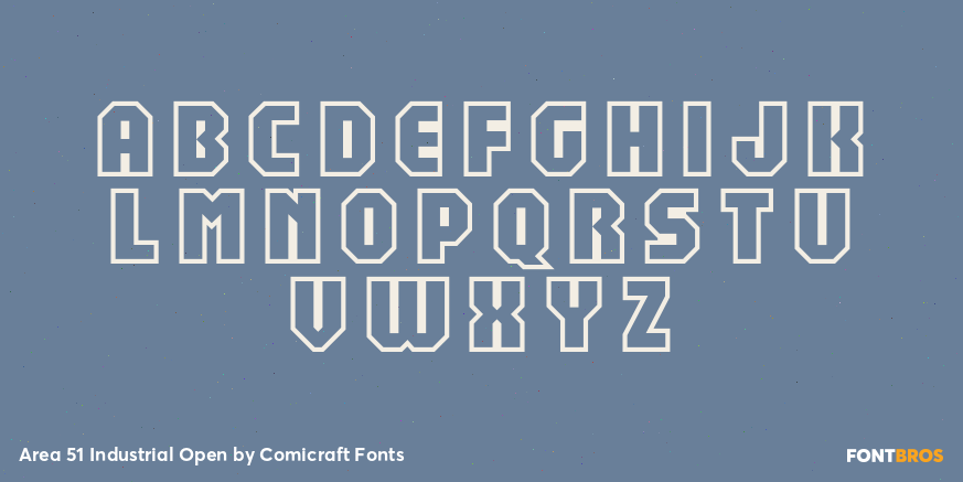 Area 51 Industrial Open Font Poster #1