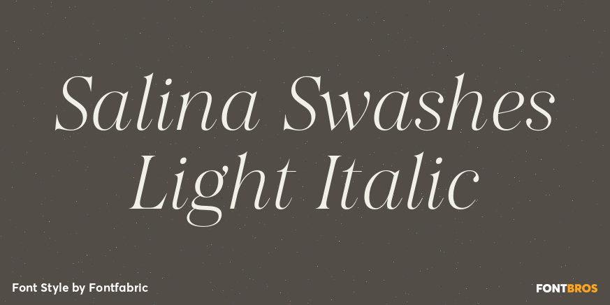 Salina Swashes Light Italic Poster