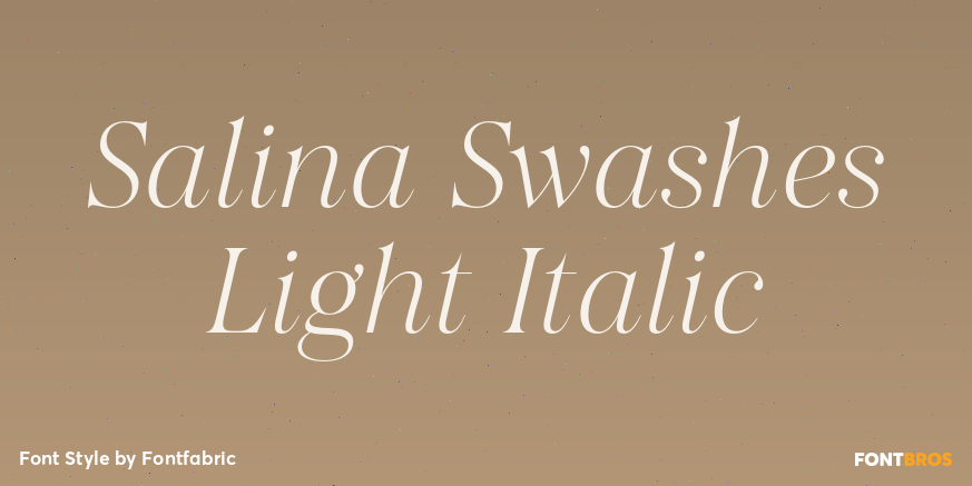Salina Swashes Light Italic Poster