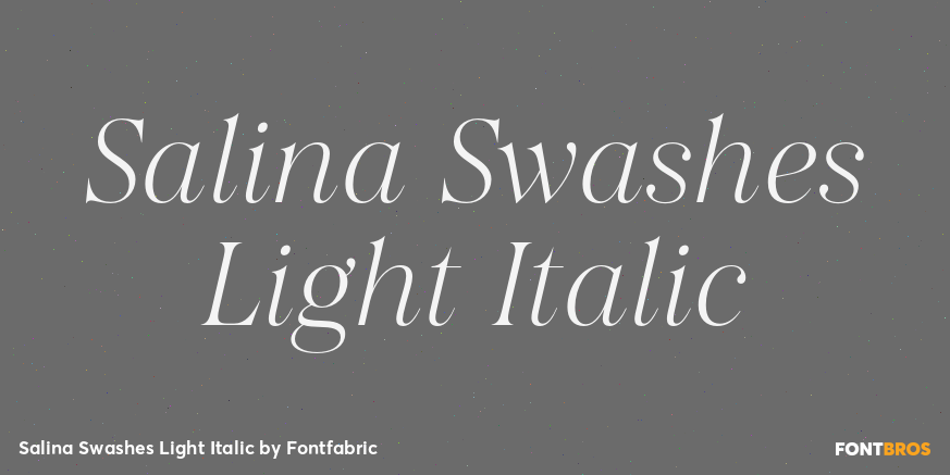 Salina Swashes Light Italic Poster