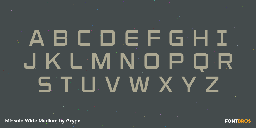 Midsole Wide Medium Font Poster #2