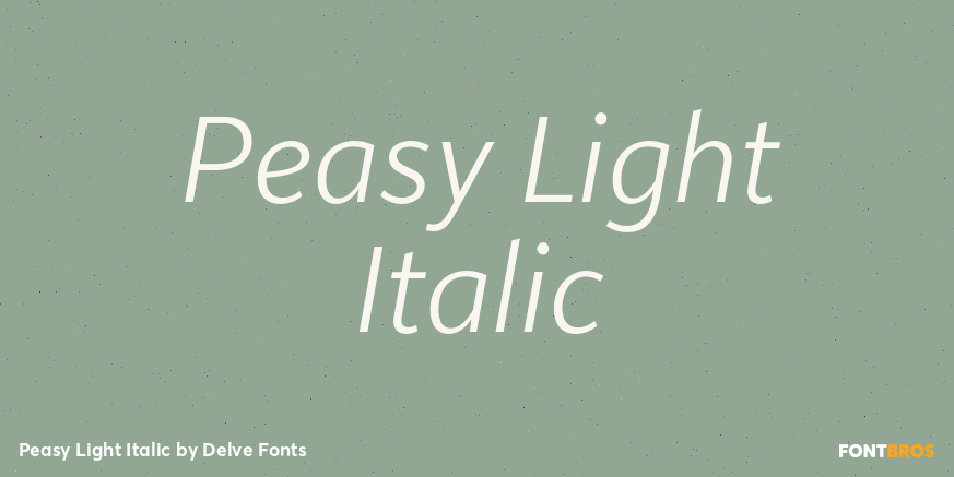 Peasy Light Italic Font Poster #1