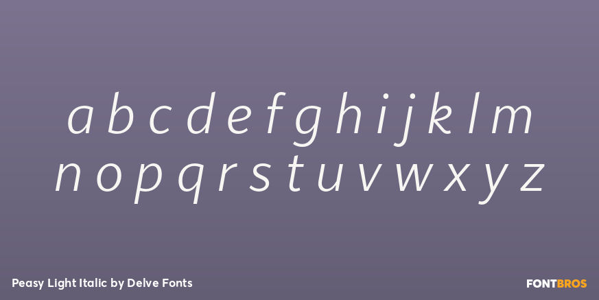 Peasy Light Italic Font Poster #3