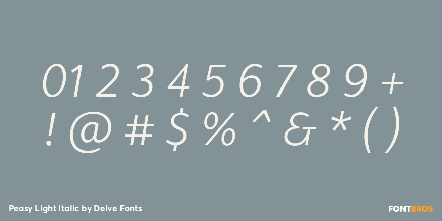 Peasy Light Italic Font Poster #4