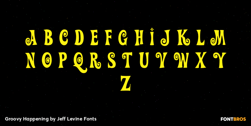 Groovy Happening Font Poster #2