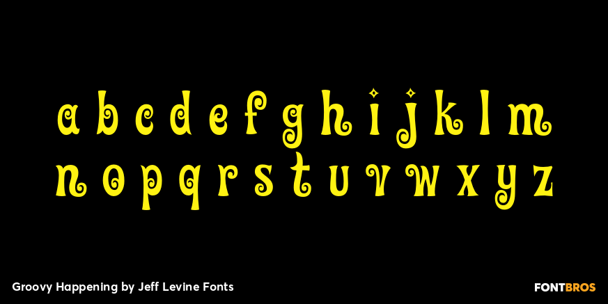 Groovy Happening Font Poster #3